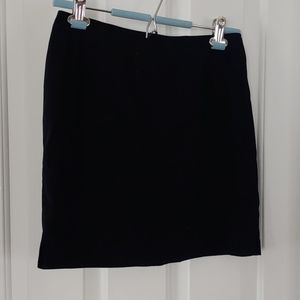 Black suede type skirt